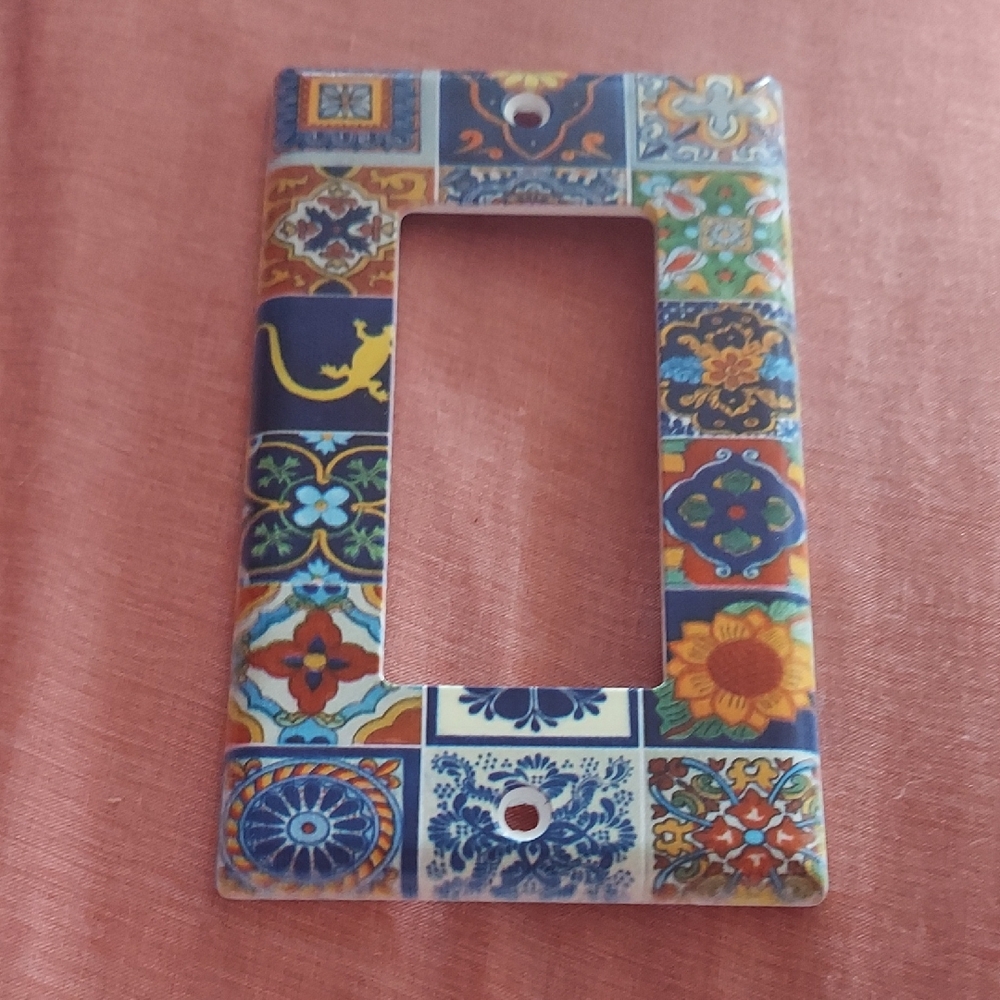 Decorative Tile Pattern Light Switch Cover